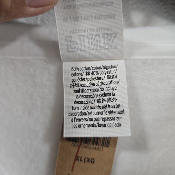 Victoria Secret PINK Hoodie Rainbow Logo XL White New Jacket - Picture 4 of 11